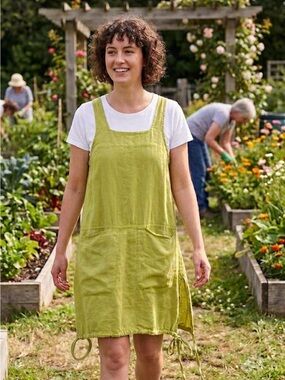 Cut Loose Linen Pinafore Dress - #170
